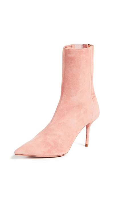 Shop Aquazzura Saint Honore 85mm Booties In French Rose