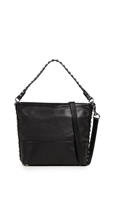 Shop Rebecca Minkoff Blythe Small Convertible Hobo Bag In Black