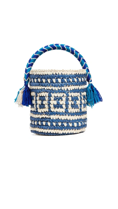 Shop Yosuzi Tara Bucket Bag In Blue Multi