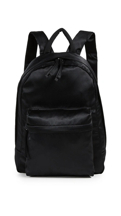 Shop Elizabeth And James Satin Backpack In Black