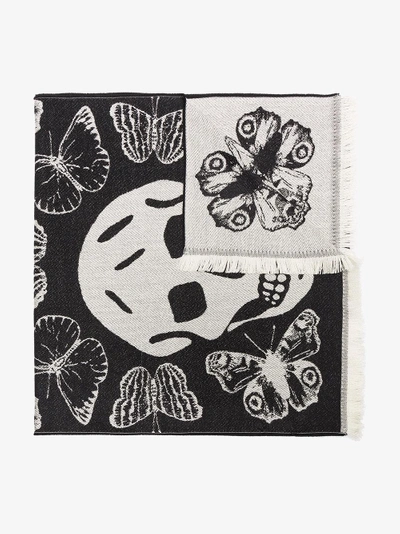 Shop Alexander Mcqueen Oversized Metamorphosis Scarf In Black
