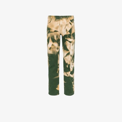 Shop 424 X Armes Bleach Denim Pants In Green