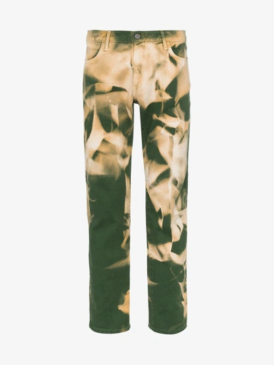 Shop 424 X Armes Bleach Denim Pants In Green