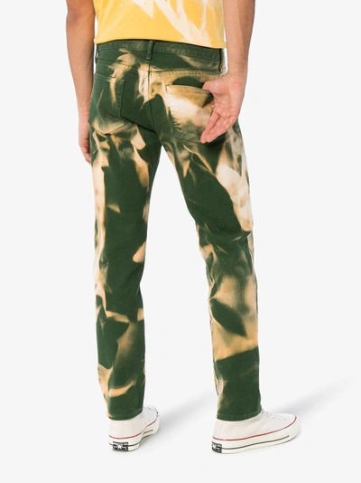 Shop 424 X Armes Bleach Denim Pants In Green