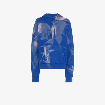 Shop 424 X Armes Bleach Hooded Sweatshirt In Blue