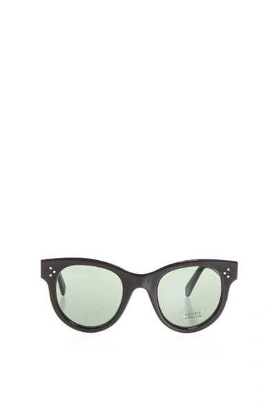 Shop Celine Rounded Black Sunglasses