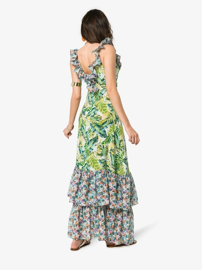 Shop All Things Mochi Amanda Floral Maxi Dress In Green