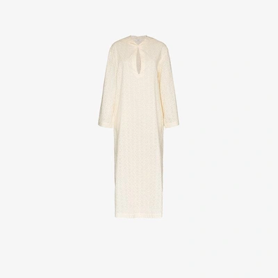 Shop Marysia Dunmore Cotton Hooded Dress In Neutrals