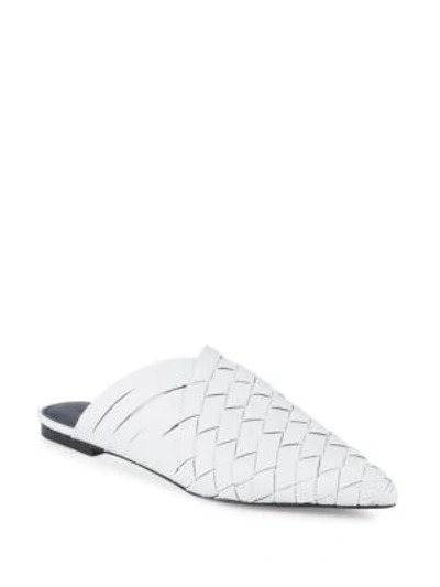 Shop Sigerson Morrison Smdava Leather Mules In White