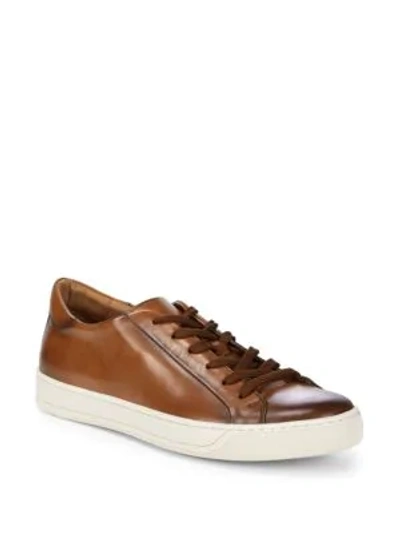 Shop To Boot New York Pace Leather Lace-up Sneakers In Cognac