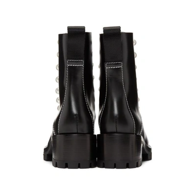 Shop 3.1 Phillip Lim / フィリップ リム 3.1 Phillip Lim Black Leather Lug Pearl Boots In Ba001 Black