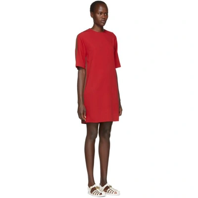 Shop Gucci Red Webbing Tunic Dress In 6100 Red