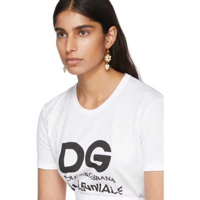 Shop Dolce & Gabbana White 'dg Millennials' T-shirt