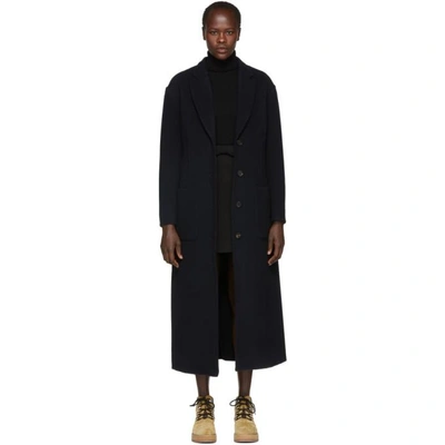 Shop 3.1 Phillip Lim / フィリップ リム 3.1 Phillip Lim Navy Wool Double-faced Tailored Coat In Mi401 Midni