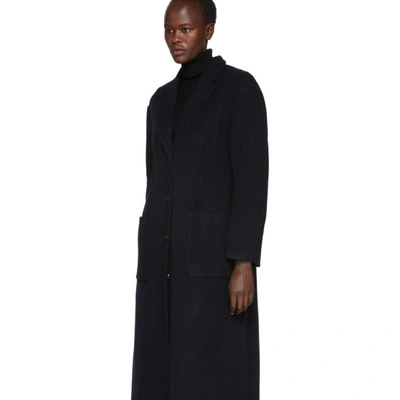 Shop 3.1 Phillip Lim / フィリップ リム 3.1 Phillip Lim Navy Wool Double-faced Tailored Coat In Mi401 Midni