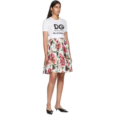 Shop Dolce & Gabbana Multicolor Floral Peonies Miniskirt In Har40 Pink