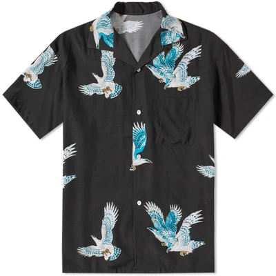 Shop Flagstuff Hawk Vacation Shirt In Black