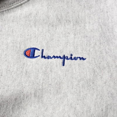 Shop Champion Reverse Weave Women's Small Script Logo Hoody In Grey