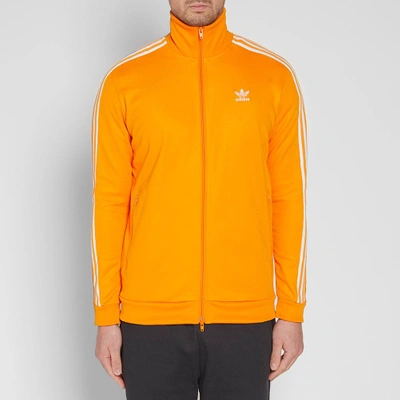 Shop Adidas Originals Adidas Beckenbauer Track Top In Orange