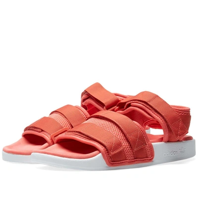Adidas Originals Adidas Adilette 2.0 Sandals In Red - Red In Pink | ModeSens