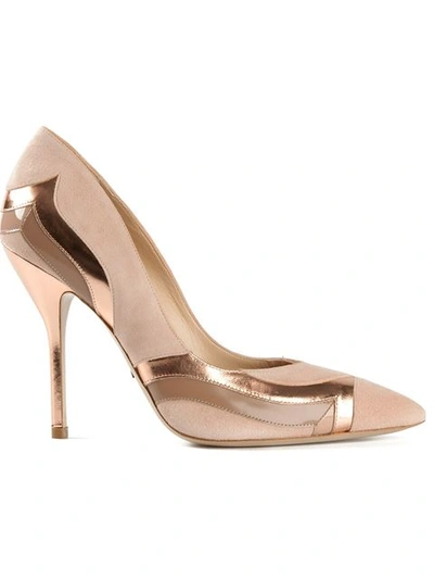 Paul Andrew Wavy Striped Pumps In Pink