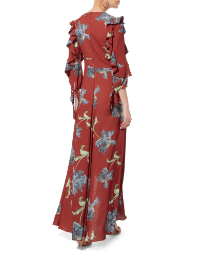 Shop Patbo Floral Print Ruffle Maxi Dress