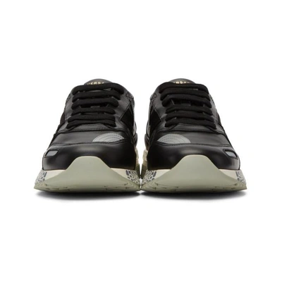 Shop Versace Black Runner Sneakers In K41a Black