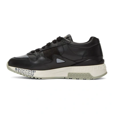 Shop Versace Black Runner Sneakers In K41a Black