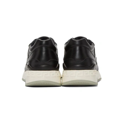 Shop Versace Black Runner Sneakers In K41a Black