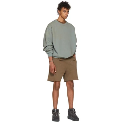 Shop Yeezy Brown Sweat Shorts