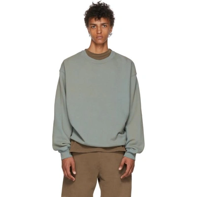 Shop Yeezy Blue Crewneck Sweatshirt