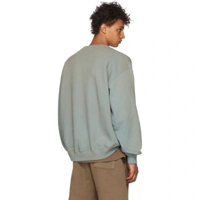 Shop Yeezy Blue Crewneck Sweatshirt