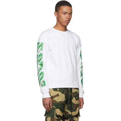 Off white Ssense Exclusive White 3d Diag Sweatshirt In White green ModeSens
