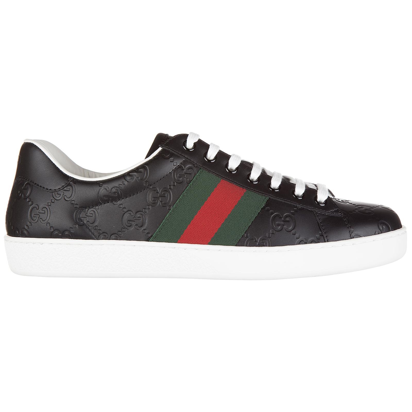 ace gucci signature sneaker black