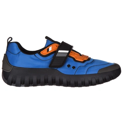 Shop Prada Men's Shoes Nylon Trainers Sneakers Nylon1 In Blue