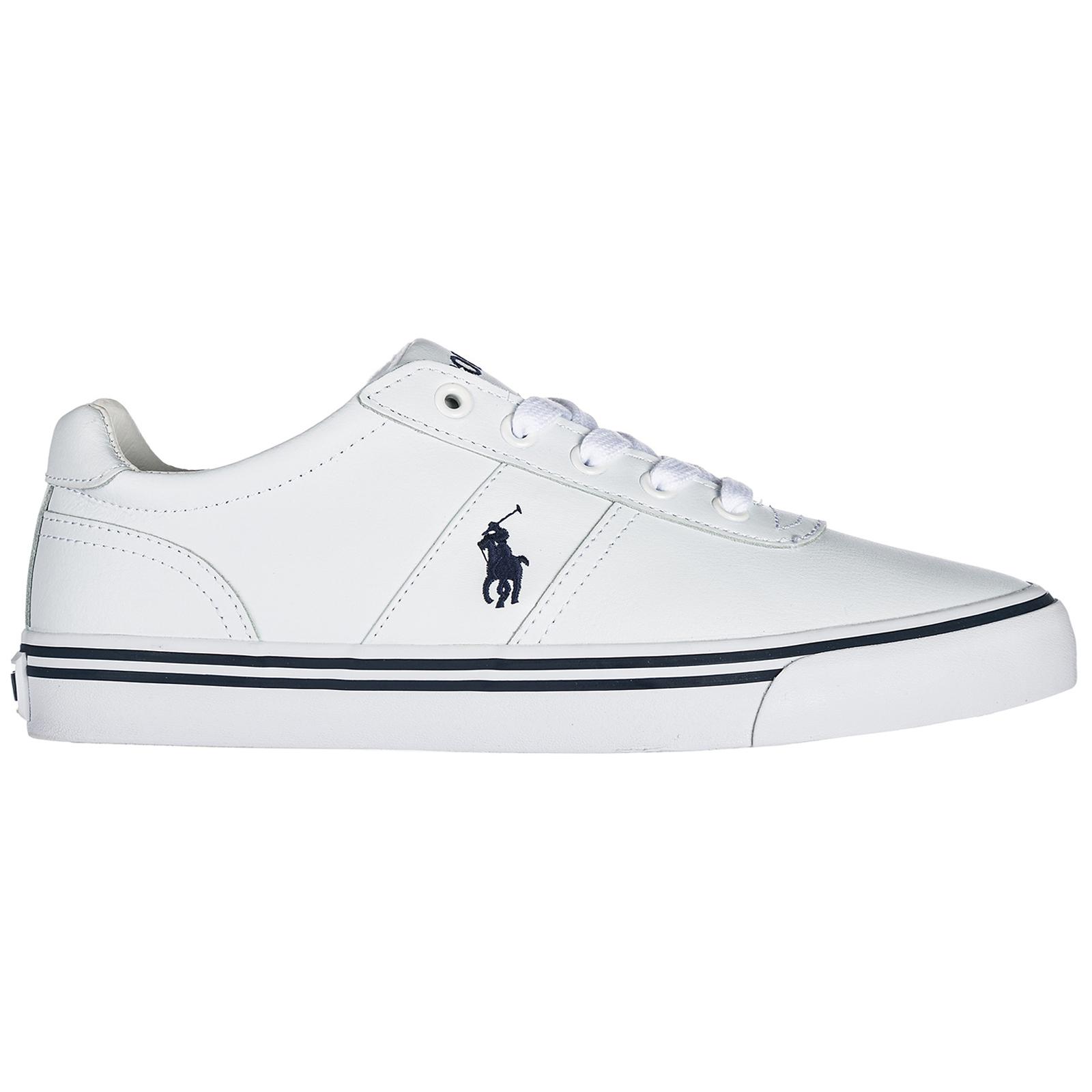 Polo Ralph Lauren Men's Shoes Leather Trainers Sneakers Hanford In ...