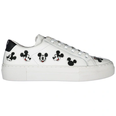 Shop Moa Master Of Arts Women's Shoes Leather Trainers Sneakers Mickey Victoria In White