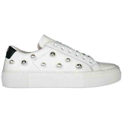 Shop Moa Master Of Arts Women's Shoes Leather Trainers Sneakers Disney Cloud Pearl In White
