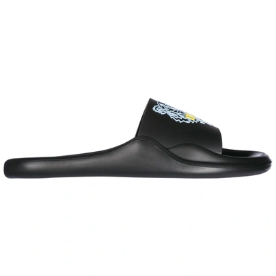 Shop Kenzo Women's Rubber Slippers Sandals Tiger In Black