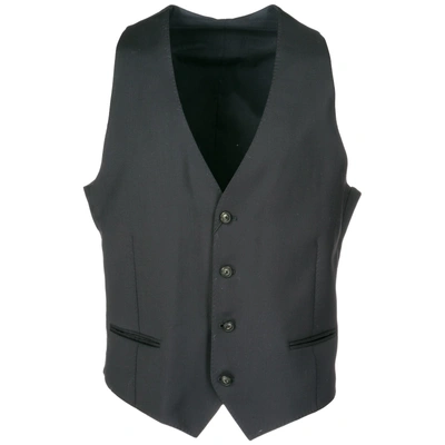 Shop Emporio Armani Men's Sweater Waistcoat Vest In Black