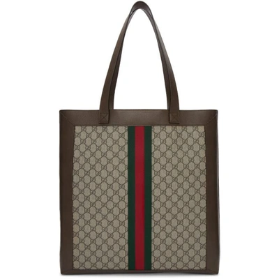 Shop Gucci Beige Gg Supreme Tote