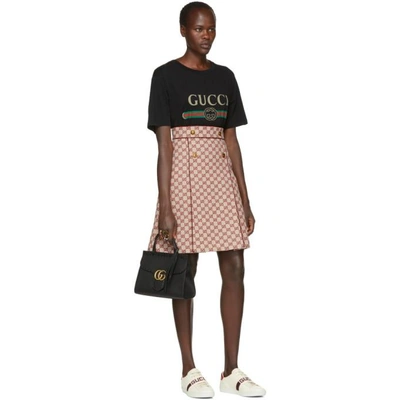 Shop Gucci Black Mini Gg Marmont Bag In 1000 Black