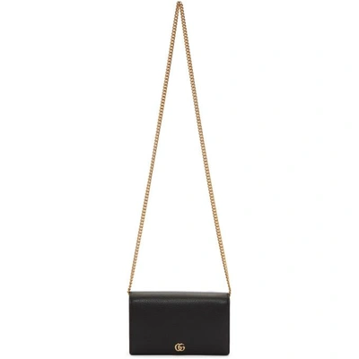 Shop Gucci Black Small Marmont Shoulder Bag In 1000 Black