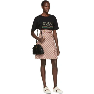 Shop Gucci Black Linea Shoulder Bag In 1000 Black