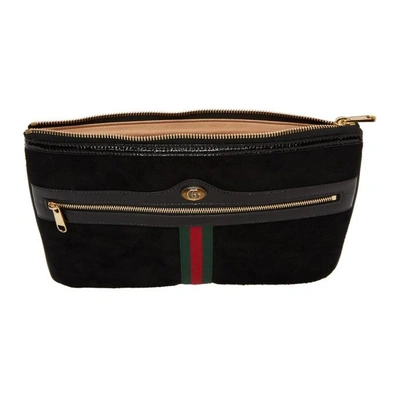 Shop Gucci Black Ophidia Pouch In 1060 Black