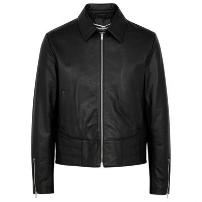 Shop Mcq By Alexander Mcqueen Motto Black Leather Jacket