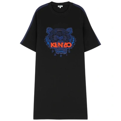 Shop Kenzo Black Tiger-embroidered Dress