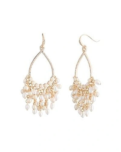 Shop Carolee Gypsy Cultured Freshwater Pearl Cluster Drop Earrings In Gold