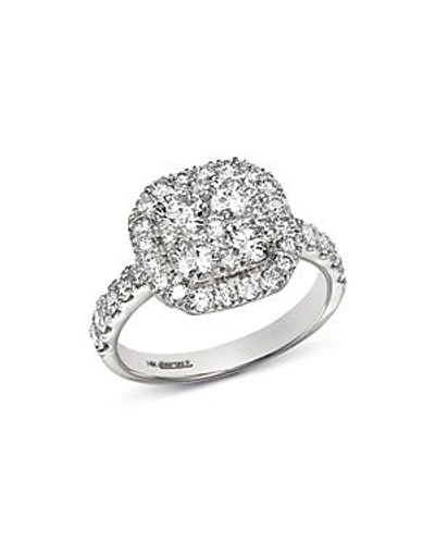 Shop Bloomingdale's Diamond Cluster Ring In 14k White Gold, 1.95 Ct. T.w. - 100% Exclusive