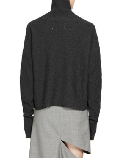 Shop Maison Margiela Cashmere Turtleneck Sweater In Dark Grey